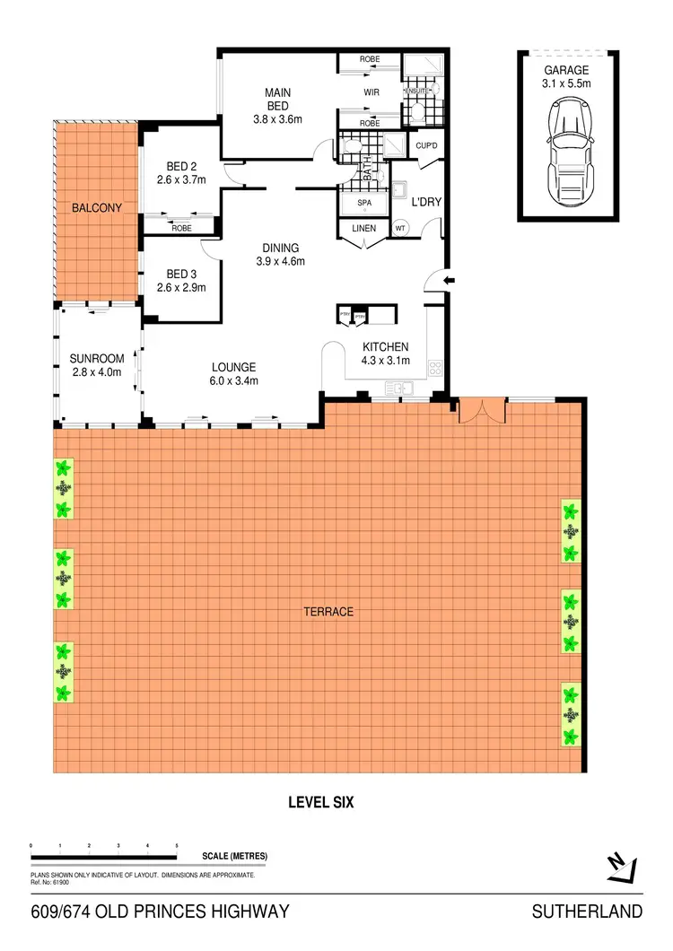 Floorplan of Homely unit listing, 609/674 Old Princes Highway, Sutherland NSW 2232