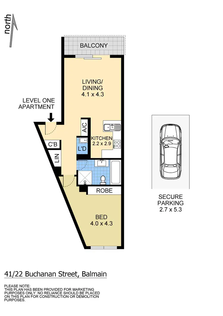 Floorplan of Homely apartment listing, 41/22 Buchanan Street, Balmain NSW 2041