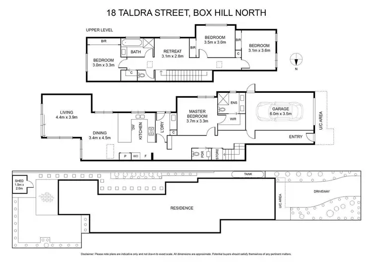 Floorplan of Homely townhouse listing, 18 Taldra Street, Box Hill North VIC 3129