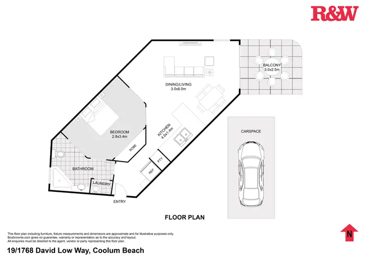 Floorplan of Homely unit listing, 19/1768 David Low Way, Coolum Beach QLD 4573
