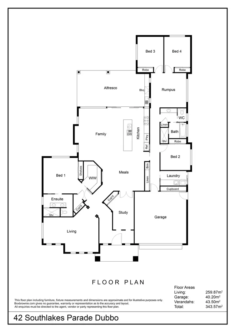 Floorplan of Homely house listing, 42 Southlakes Parade, Dubbo NSW 2830