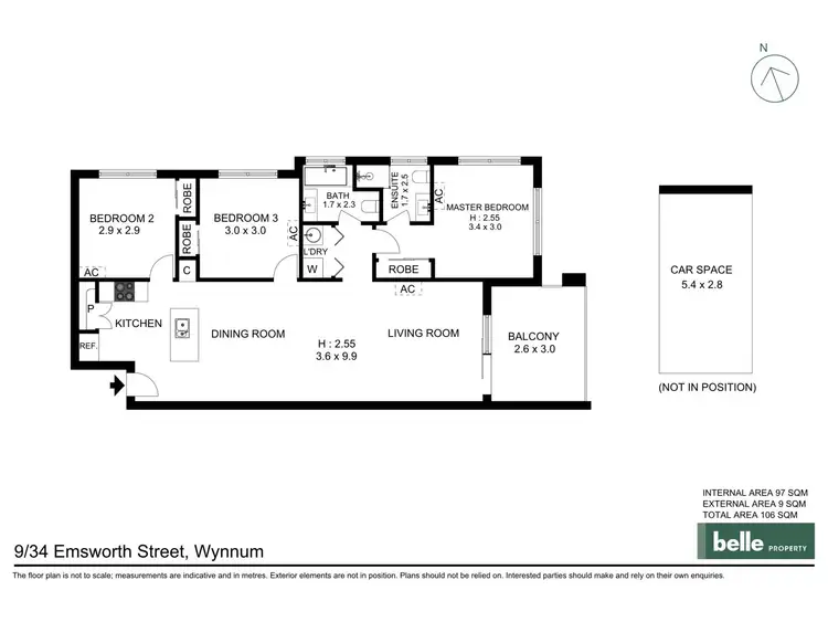 Floorplan of Homely unit listing, 9/34 Emsworth Street, Wynnum QLD 4178
