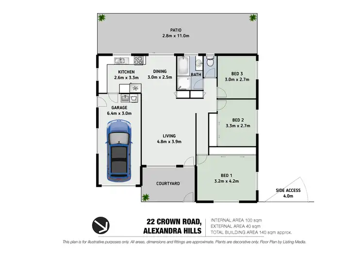 Floorplan of Homely house listing, 22 Crown Road, Alexandra Hills QLD 4161