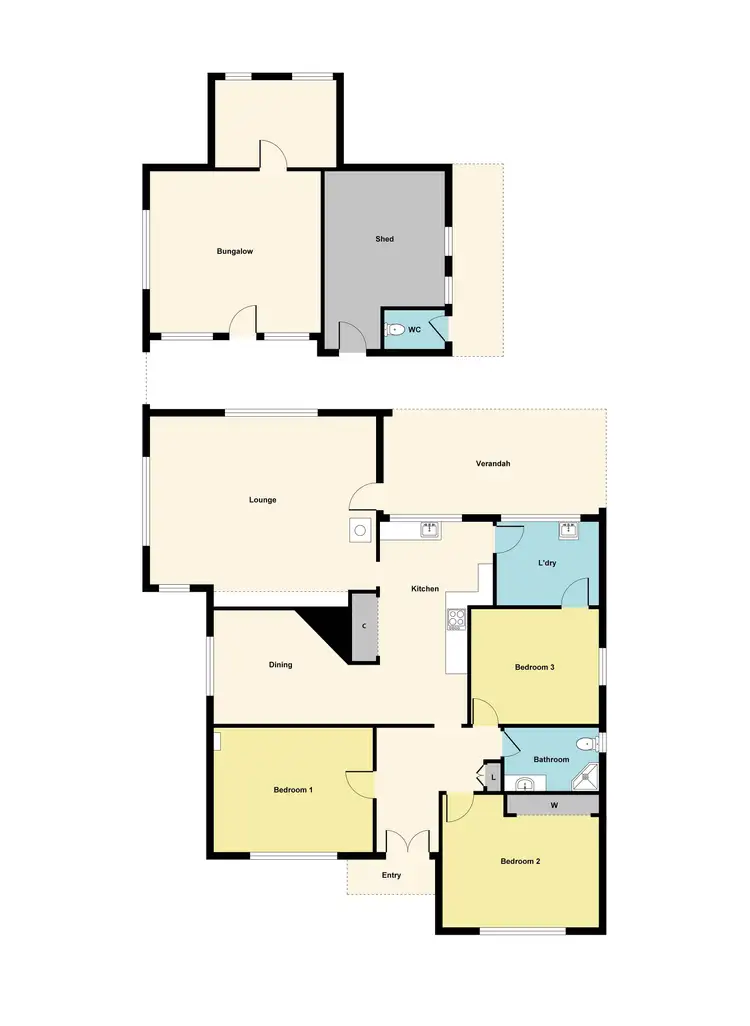 Floorplan of Homely house listing, 11 Kennedy Street, Maryborough VIC 3465