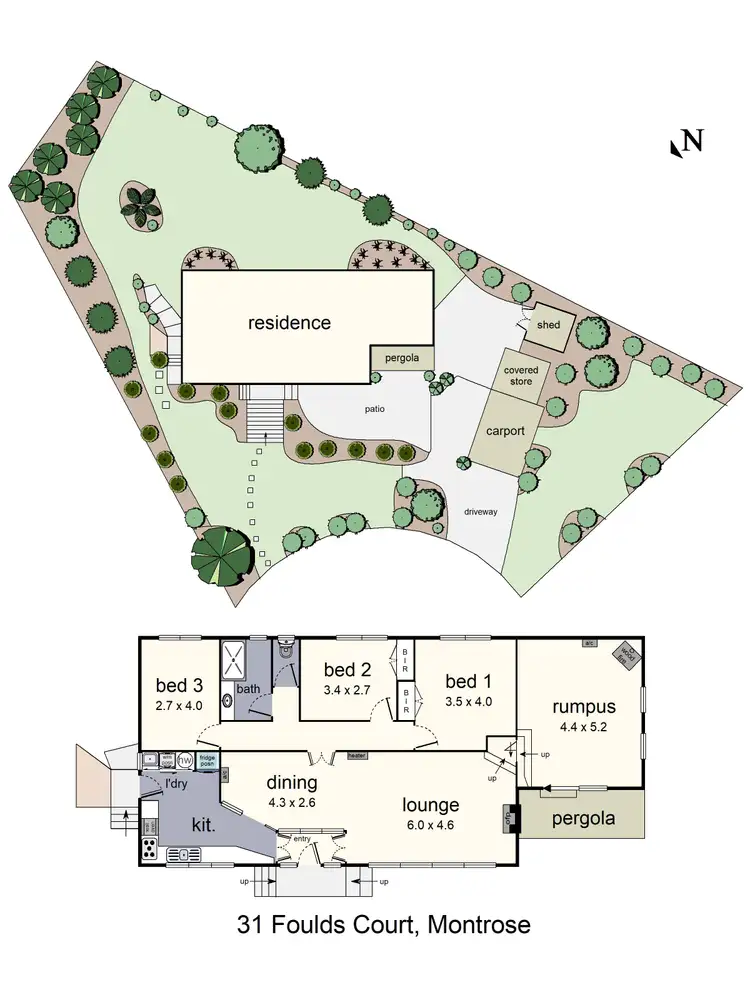 Floorplan of Homely house listing, 31 Foulds Court, Montrose VIC 3765