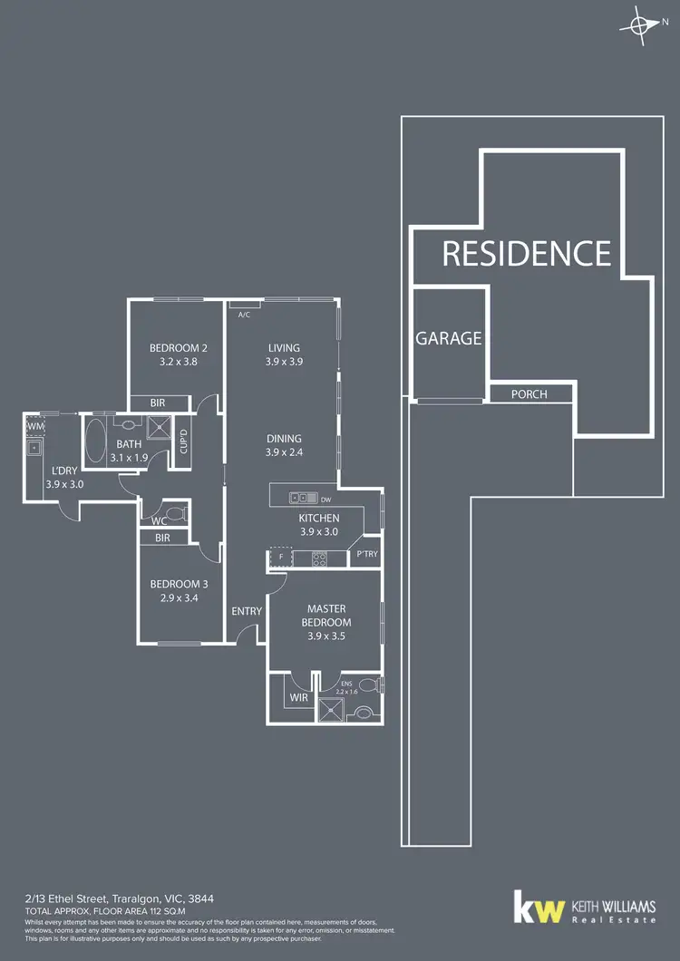 Floorplan of Homely unit listing, 1/13 Ethel Street, Traralgon VIC 3844