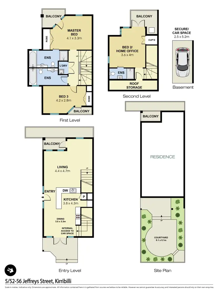Floorplan of Homely townhouse listing, 5/52-56 Jeffreys Street, Kirribilli NSW 2061