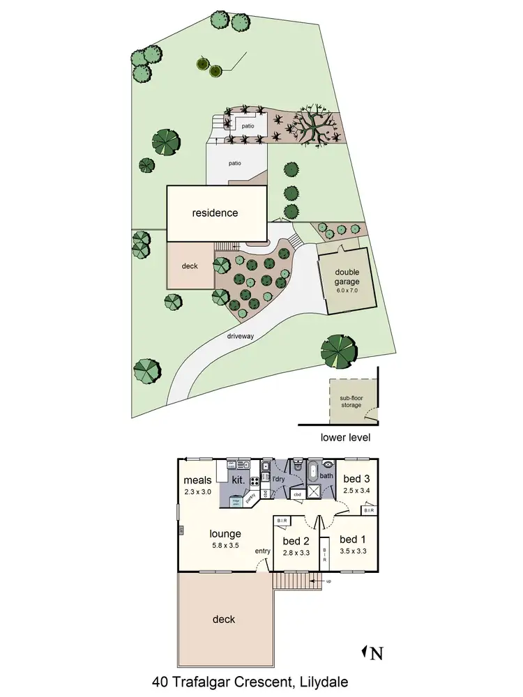 Floorplan of Homely house listing, 40 Trafalgar Crescent, Lilydale VIC 3140