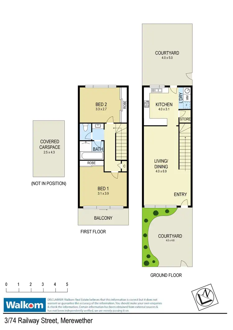 Floorplan of Homely townhouse listing, 3/74 Railway Street, Merewether NSW 2291
