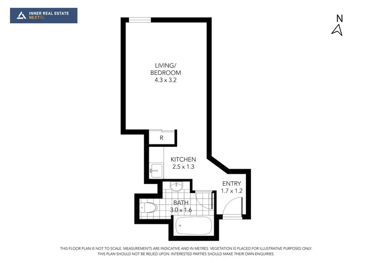 Floorplan of Homely studio listing, 1302/222 Russell Street, Melbourne VIC 3000