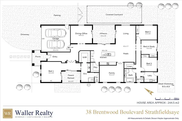 Floorplan of Homely house listing, 38 Brentwood Boulevard, Strathfieldsaye VIC 3551