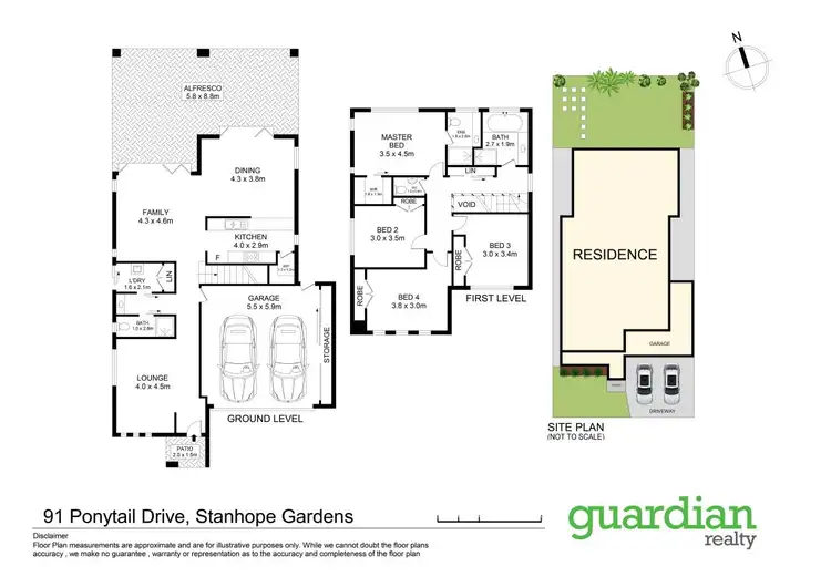 Floorplan of Homely house listing, 91 Ponytail Drive, Stanhope Gardens NSW 2768