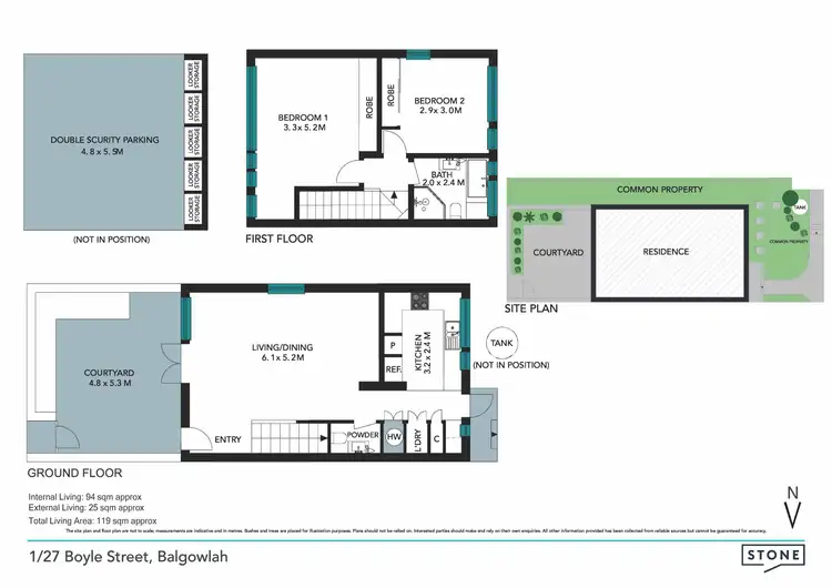 Floorplan of Homely townhouse listing, 1/27 Boyle Street, Balgowlah NSW 2093