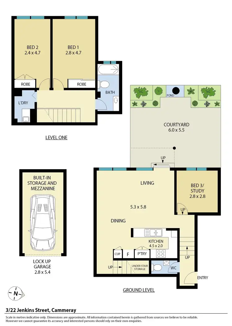 Floorplan of Homely apartment listing, 3/22-26 Jenkins Street, Cammeray NSW 2062