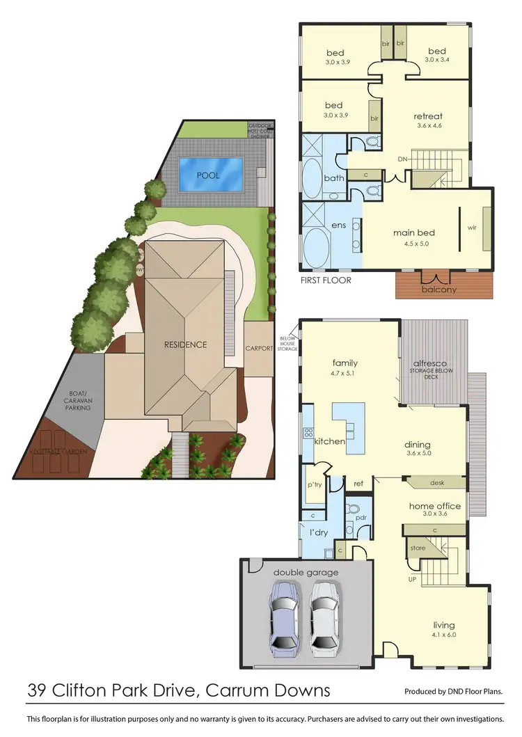 Floorplan of Homely house listing, 39 Clifton Park Drive, Carrum Downs VIC 3201