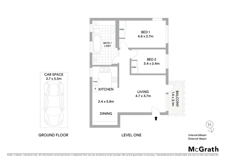 Floorplan of Homely unit listing, 11/65 Elouera Road, Cronulla NSW 2230