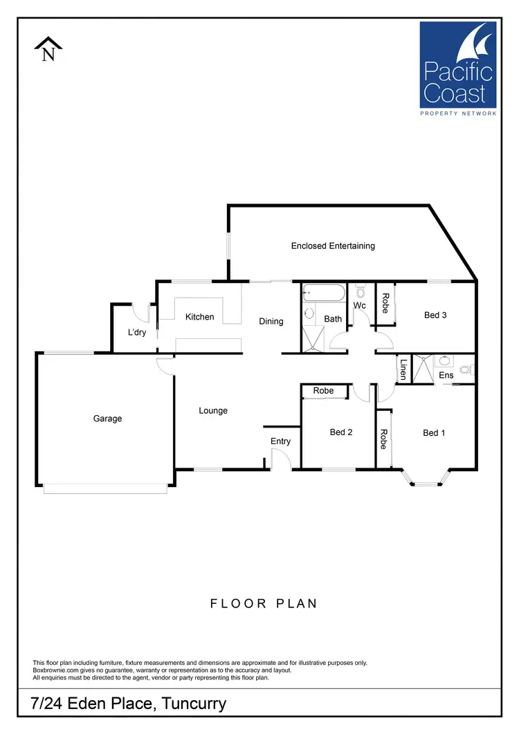 Floorplan of Homely villa listing, 7/24 Eden Place, Tuncurry NSW 2428