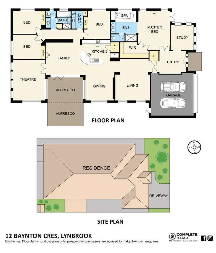Floorplan of Homely house listing, 12 Baynton Crescent, Lynbrook VIC 3975