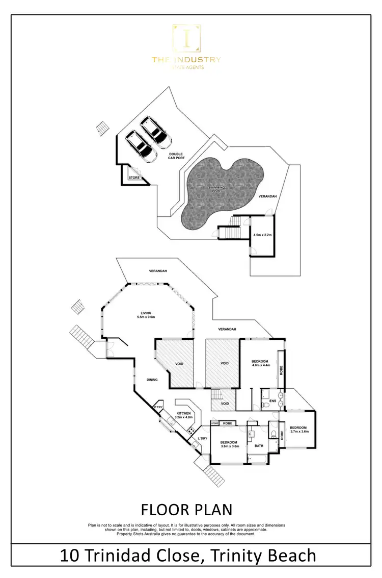Floorplan of Homely house listing, 10 Trinidad Close, Trinity Beach QLD 4879