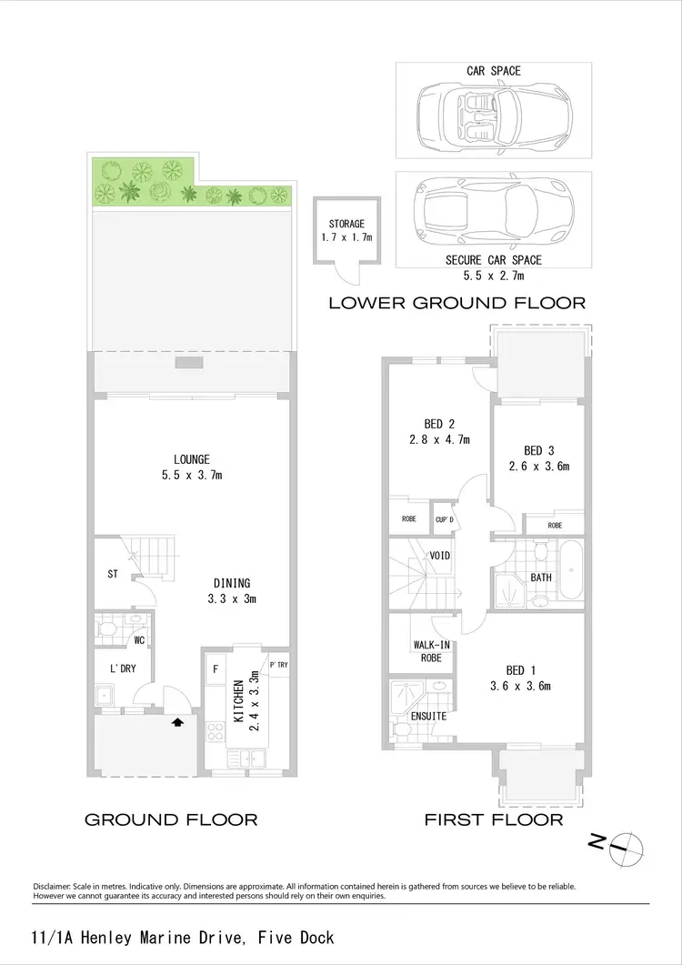 Floorplan of Homely townhouse listing, 11/1a Henley Marine Drive, Five Dock NSW 2046