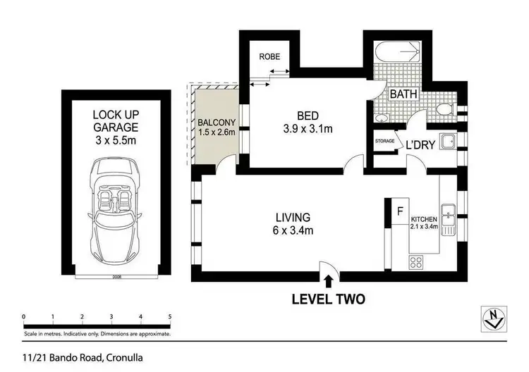 Floorplan of Homely apartment listing, 11/21 Bando Road, Cronulla NSW 2230