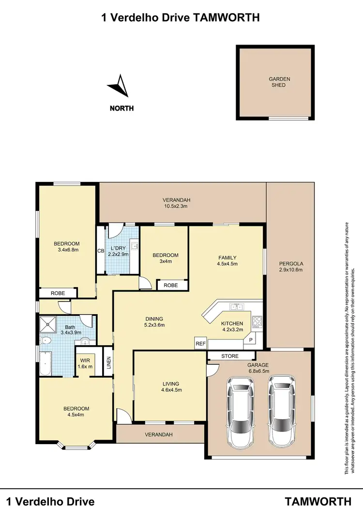 Floorplan of Homely house listing, 1 Verdelho Drive, Tamworth NSW 2340