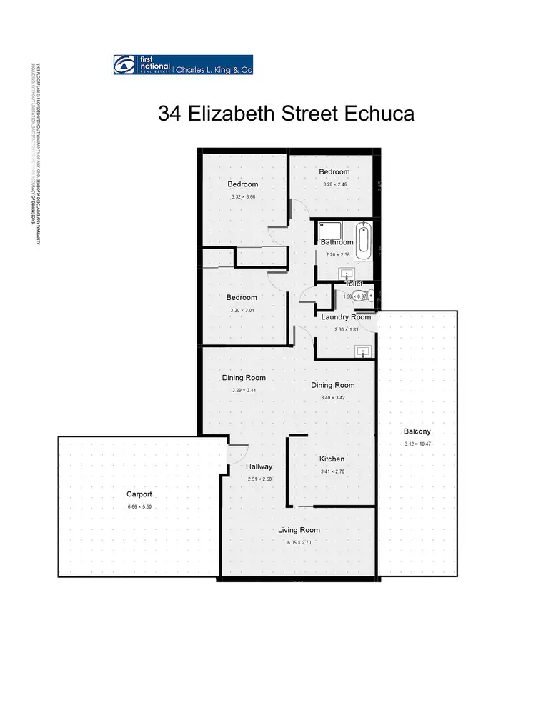 Floorplan of Homely house listing, 34 Elizabeth Street, Echuca VIC 3564