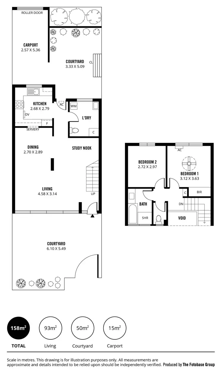 Floorplan of Homely townhouse listing, 2/2 Donegal Street, Norwood SA 5067