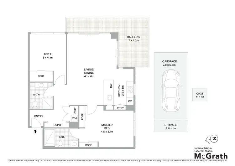 Floorplan of Homely apartment listing, Level 4/403/8 St George Street, Gosford NSW 2250