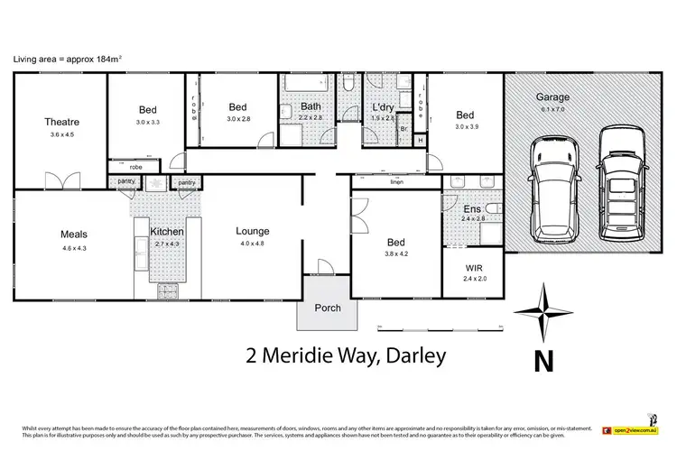Floorplan of Homely house listing, 2 Meridie Way, Darley VIC 3340
