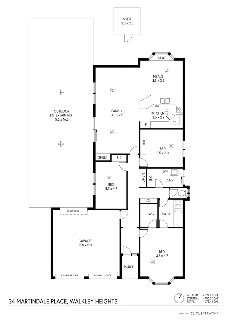 Floorplan of Homely house listing, 34 Martindale Place, Walkley Heights SA 5098