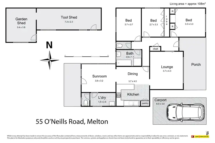 Floorplan of Homely house listing, 55 Oneills Road, Melton VIC 3337