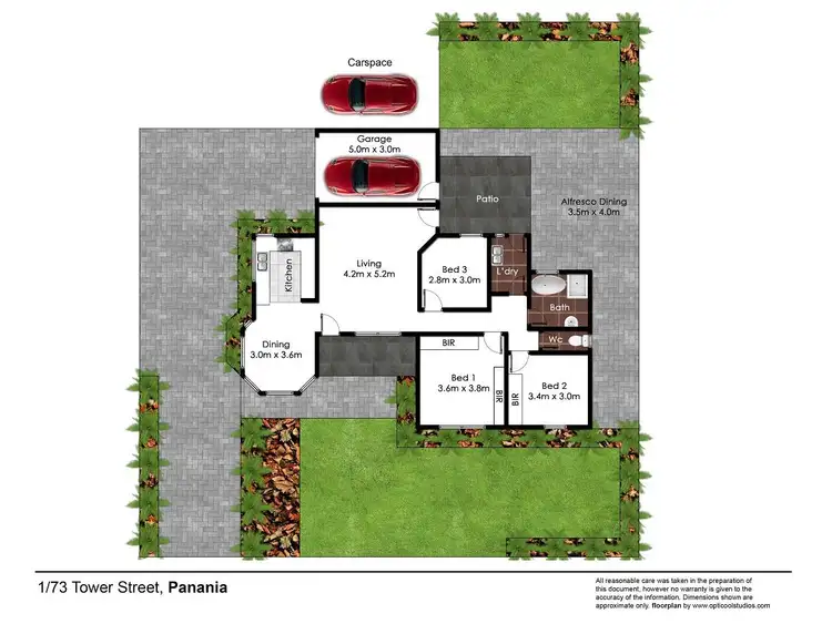 Floorplan of Homely villa listing, 1/73 Tower Street, Panania NSW 2213