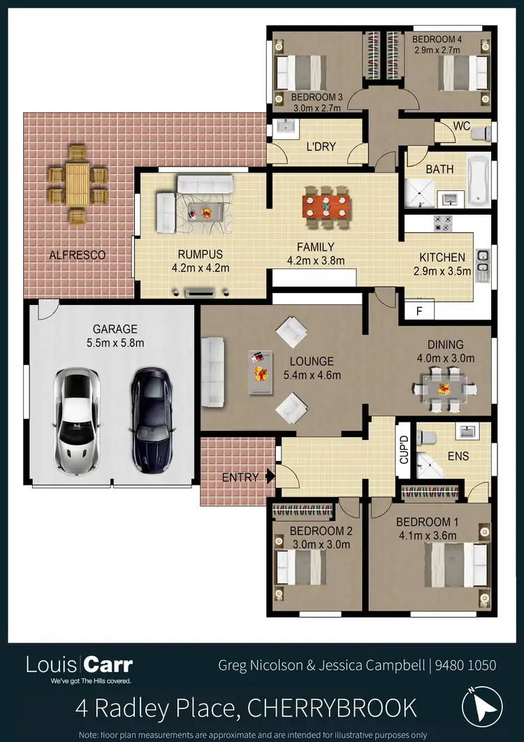 Floorplan of Homely house listing, 4 Radley Place, Cherrybrook NSW 2126