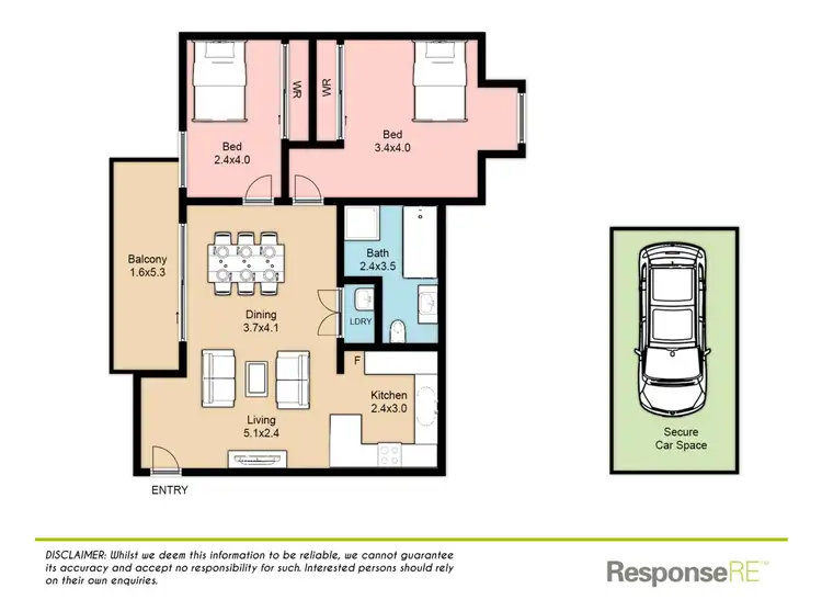 Floorplan of Homely unit listing, 19/17-19 Haynes Street, Penrith NSW 2750