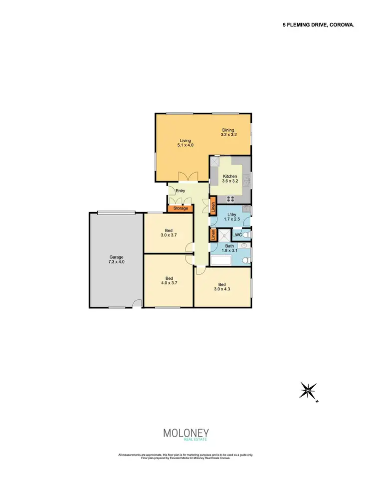 Floorplan of Homely house listing, 5 Fleming Drive, Corowa NSW 2646