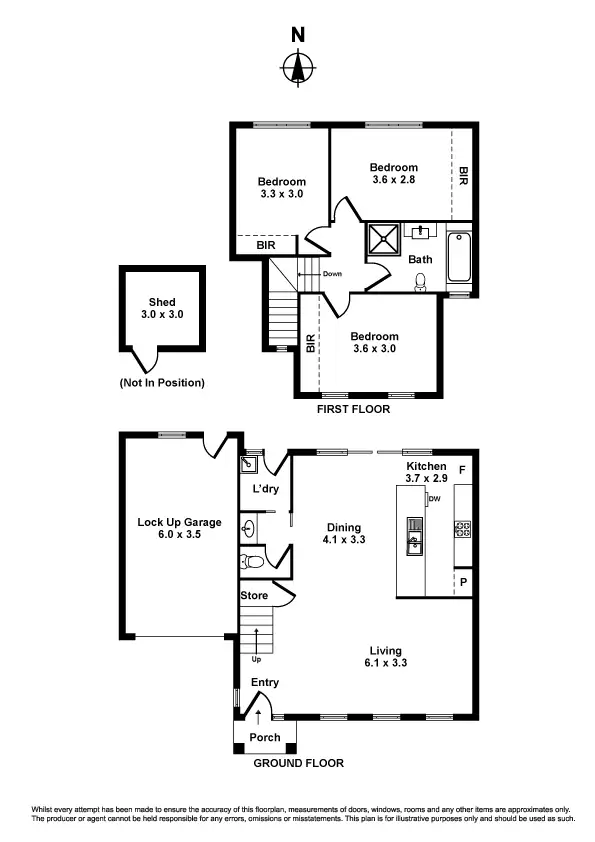 Floorplan of Homely townhouse listing, 36 Emu Avenue, Altona VIC 3018