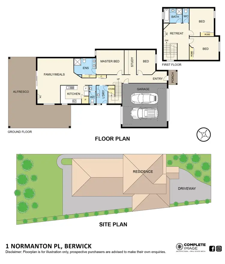 Floorplan of Homely house listing, 1 Normanton Place, Berwick VIC 3806