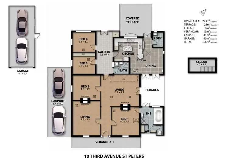 Floorplan of Homely house listing, 10 Third Avenue, St Peters SA 5069