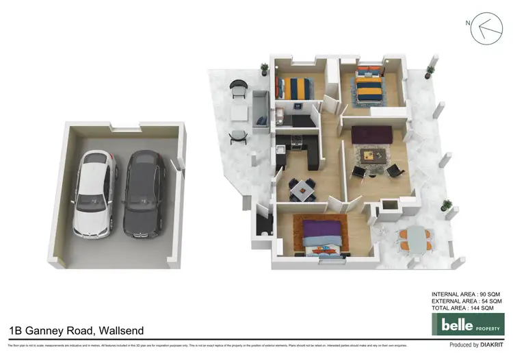 Floorplan of Homely house listing, 1B Ganney Road, Wallsend NSW 2287