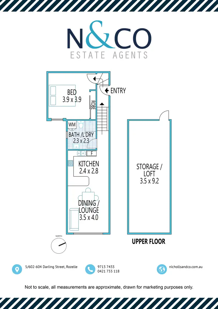 Floorplan of Homely unit listing, 5/602-604 Darling Street, Rozelle NSW 2039