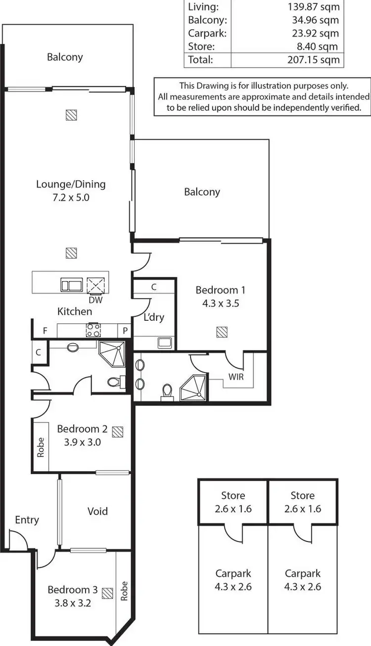 Floorplan of Homely apartment listing, 306/50 Esplanade, Christies Beach SA 5165