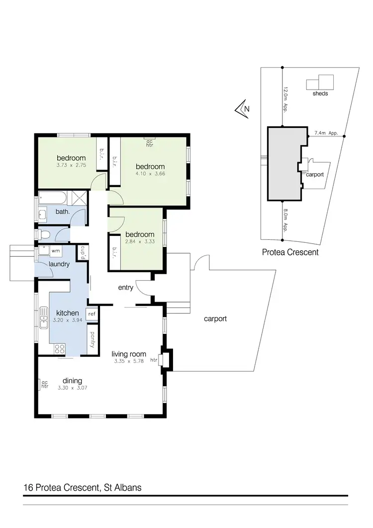 Floorplan of Homely house listing, 16 Protea Crescent, St Albans VIC 3021