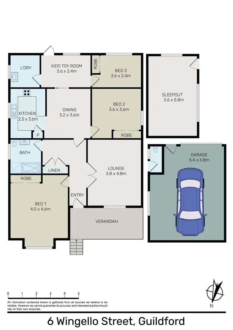 Floorplan of Homely house listing, 6 Wingello Street, Guildford NSW 2161