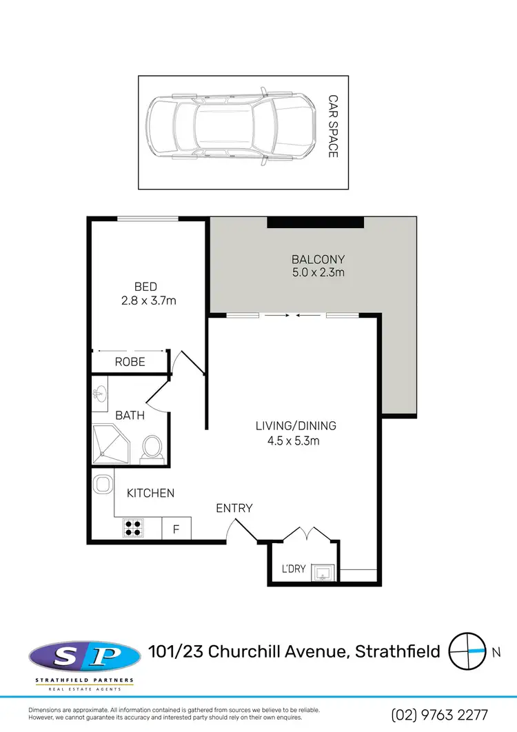 Floorplan of Homely apartment listing, 101/23 Churchill Avenue, Strathfield NSW 2135