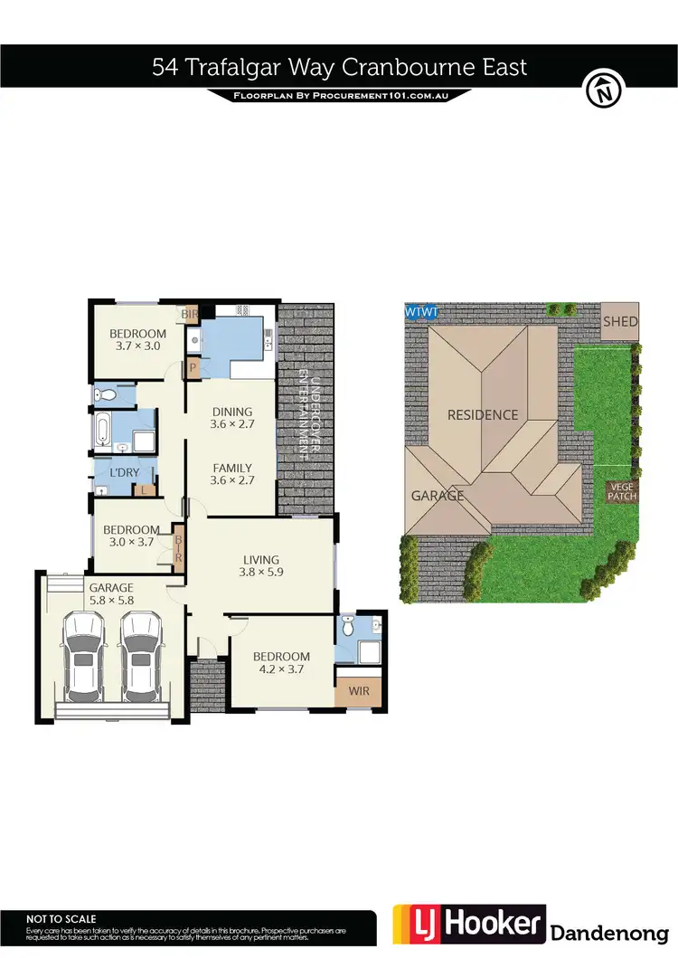 Floorplan of Homely house listing, 54 Trafalgar Way, Cranbourne East VIC 3977