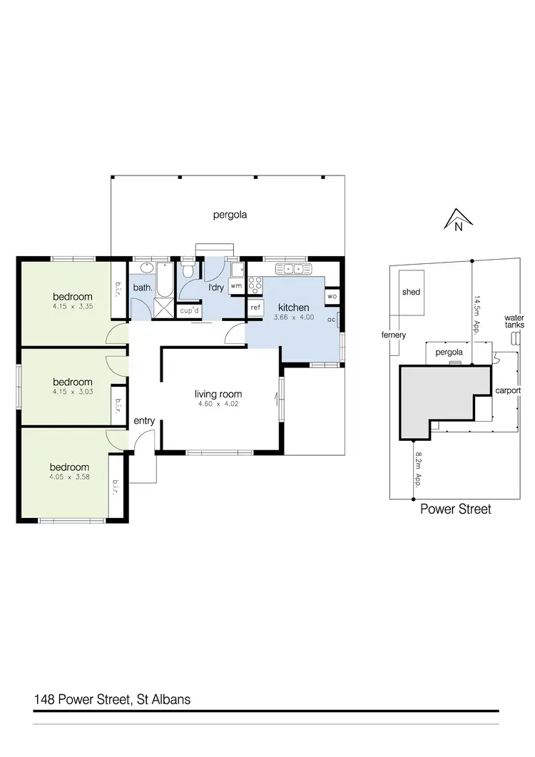 Floorplan of Homely house listing, 148 Power Street, St Albans VIC 3021