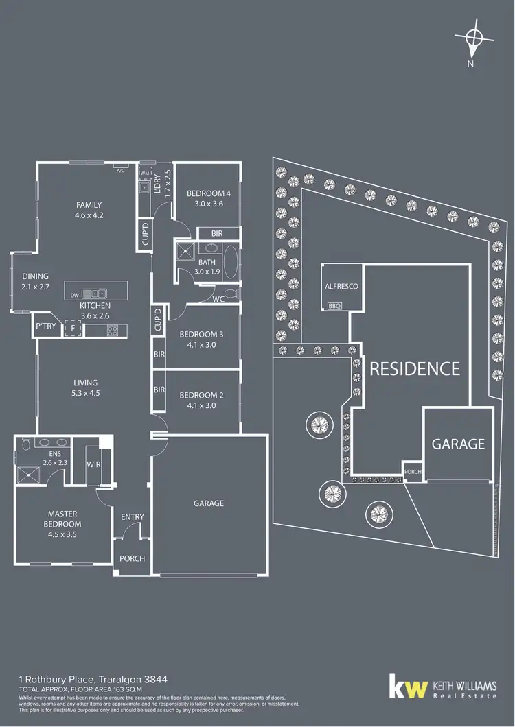 Floorplan of Homely house listing, 1 Rothbury Place, Traralgon VIC 3844
