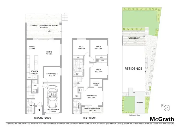 Floorplan of Homely semi-detached listing, 66A Raimonde Road, Carlingford NSW 2118
