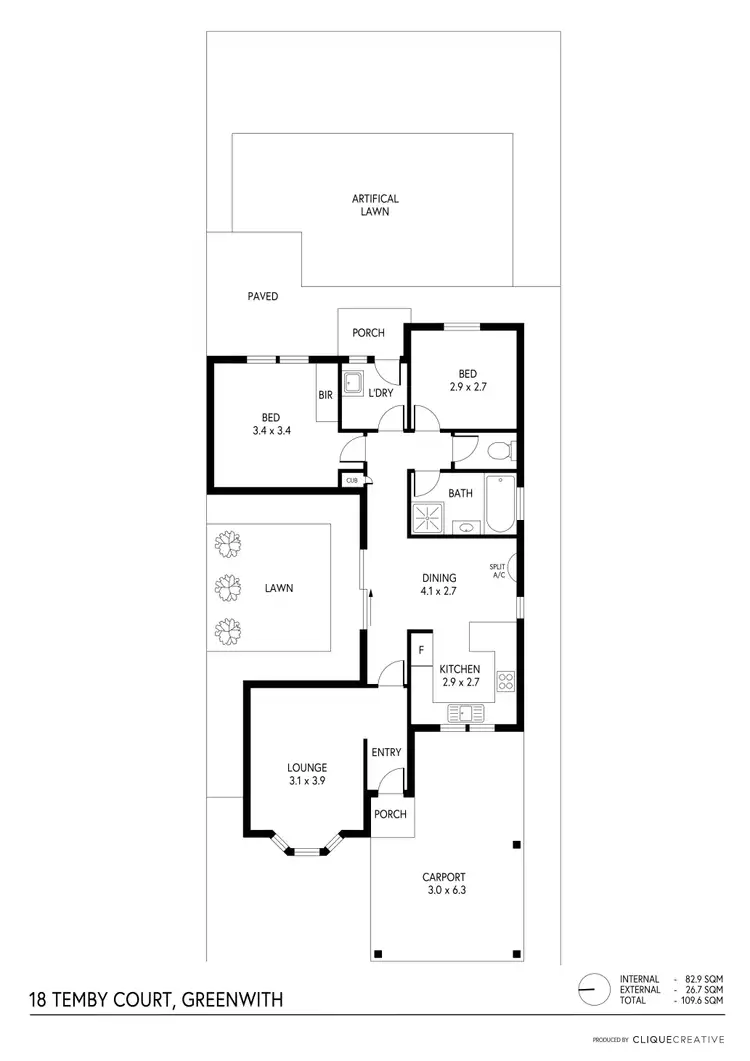 Floorplan of Homely house listing, 18 Temby Court, Greenwith SA 5125